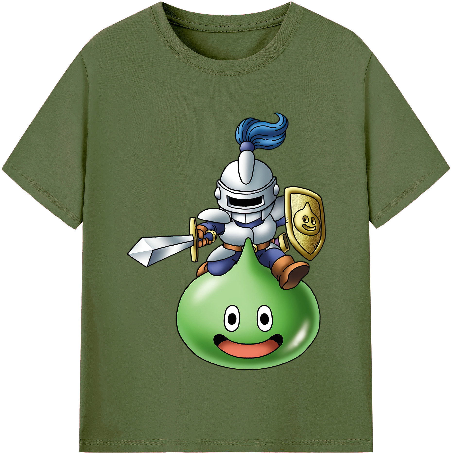 （画像用） ドラゴンクエスト Doragon Kuesuto Dragon Quest 綿100％半袖Tシャツ（フロントプリント）